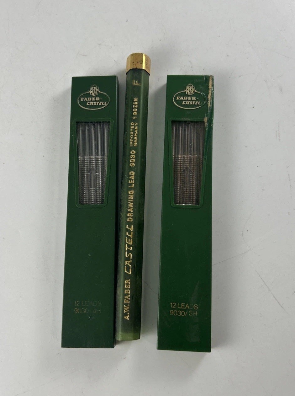 VTG Lot of 3 A.W. Faber Castell 9030 3H F 4H Drawing Lead Germany