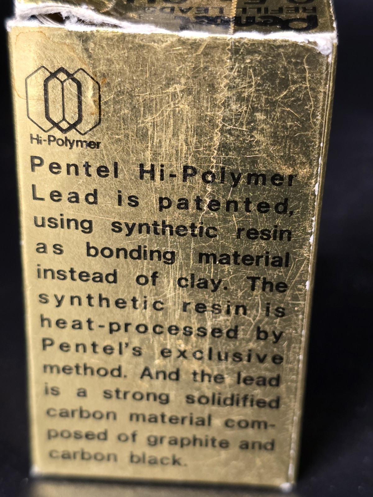 Vintage Pentel Hi-Polymer Lead 0.5mm 2H Gold Box Japan NOS