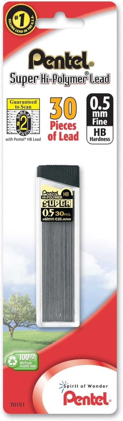 30 Pack Super Hi-Polymer HB Lead Refill 0.5mm – Smooth Writing Guaranteed