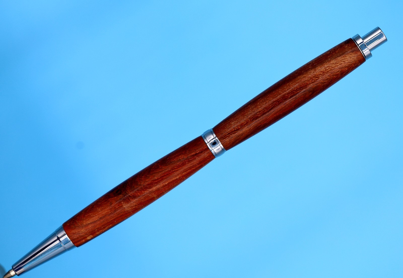 Luxury Rosewood Mechanical Pencil Chrome Finish 0.7mm + Extra Lead/Erasers Gift