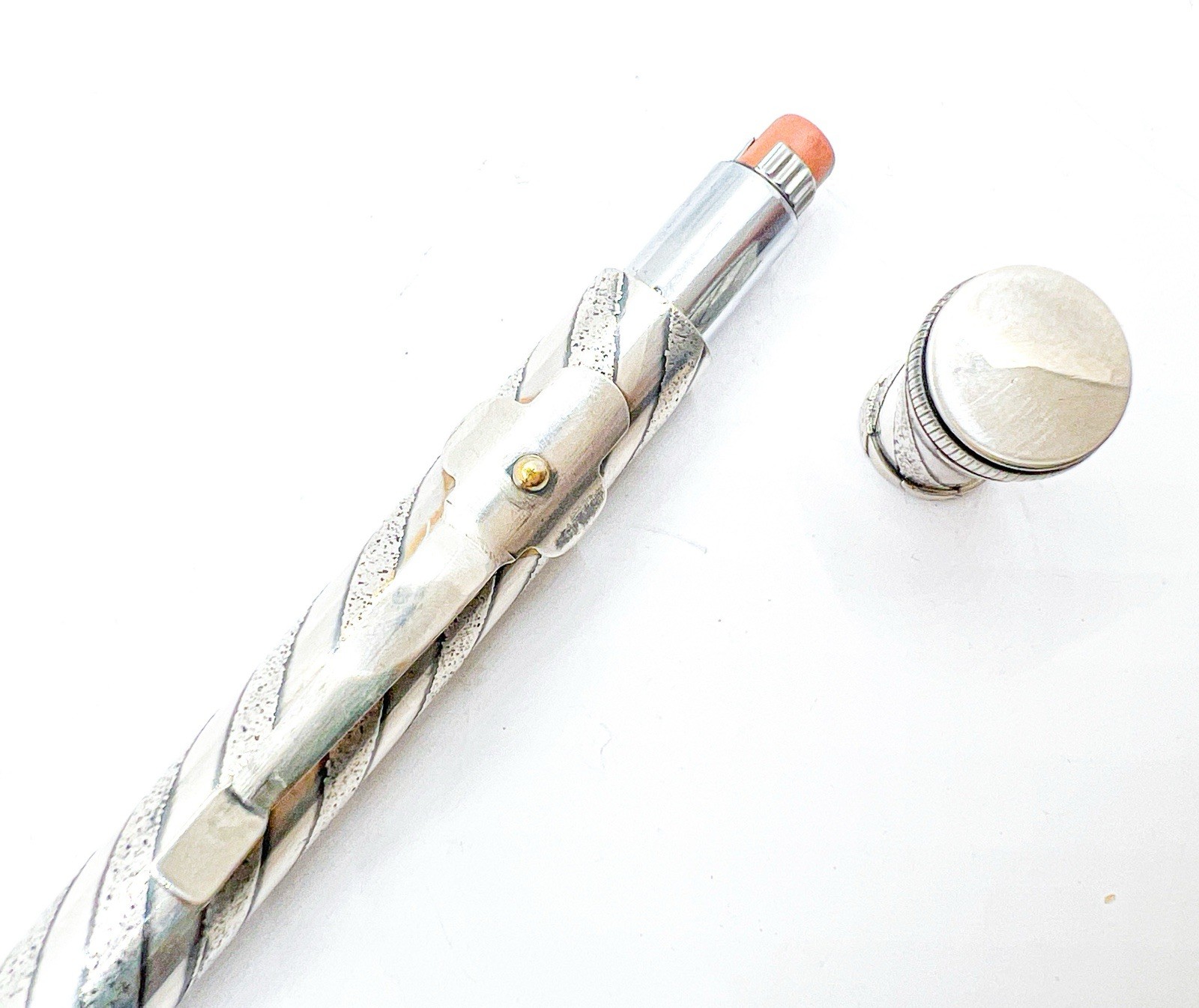 Platinum Twist Click Reproduce Hayakawa Mechanical Pencil Silver 0.5 MM With Box