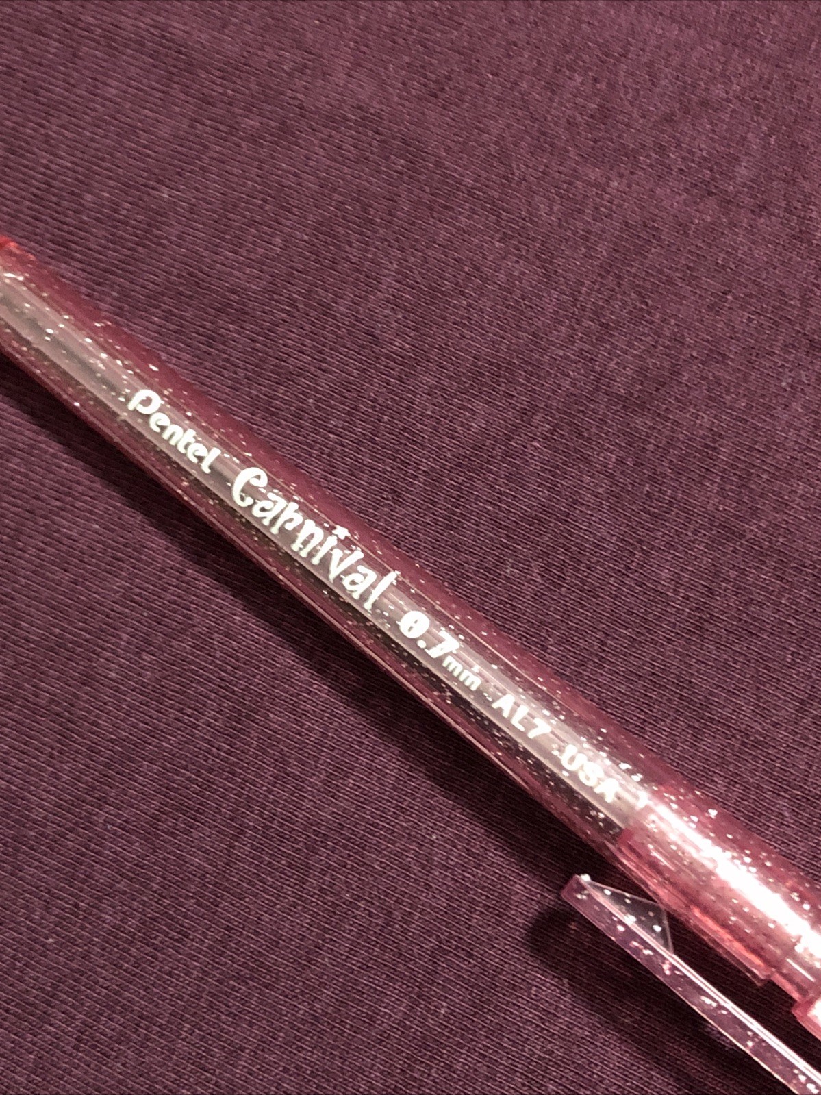 Pentel Carnival 0.7mm Mechanical Pencil AL7 Pink Glitter USA