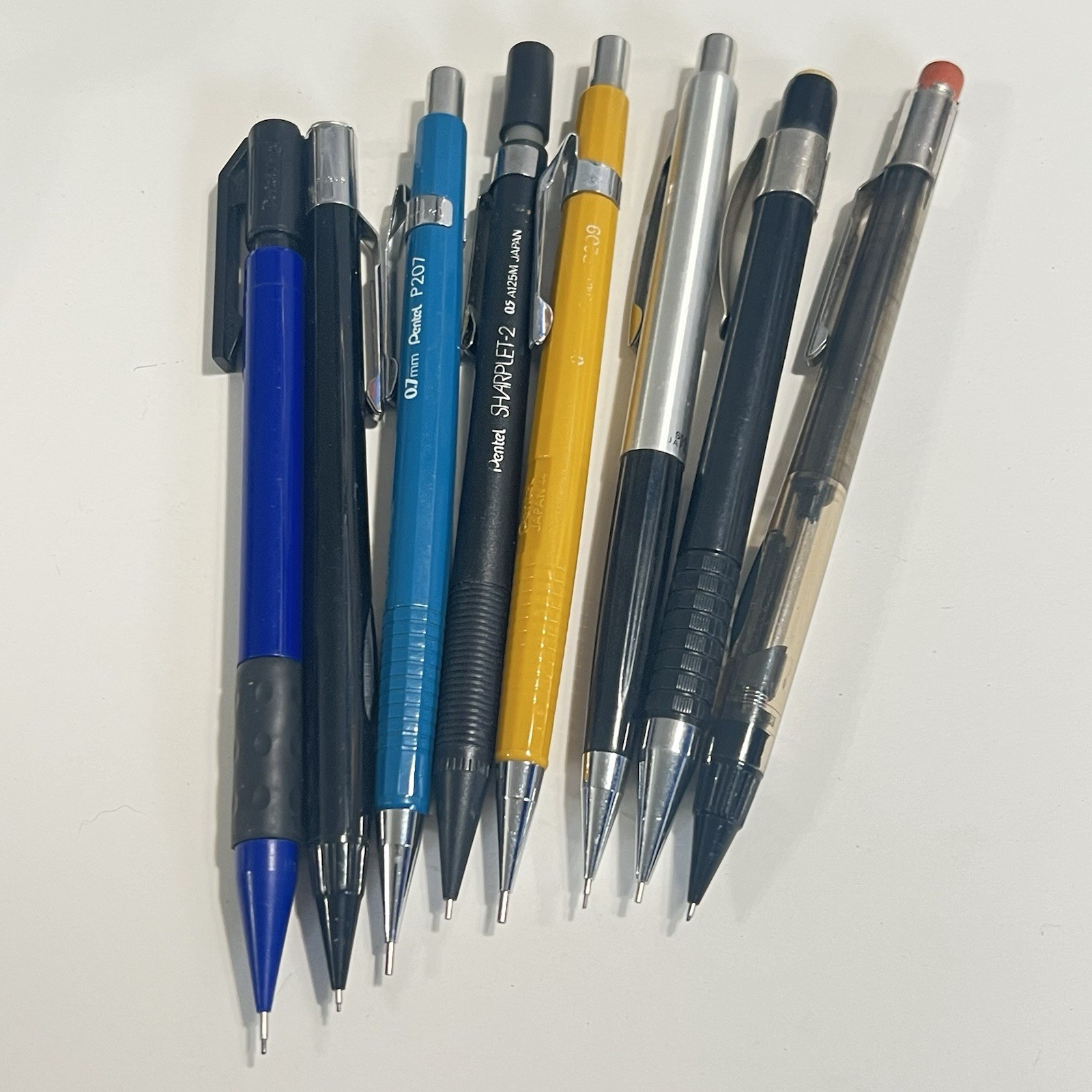 Vtg Pentel Mechanical Pencil Lot P207 P209 Sharplet-2 S55 Champ Quicker Clicker