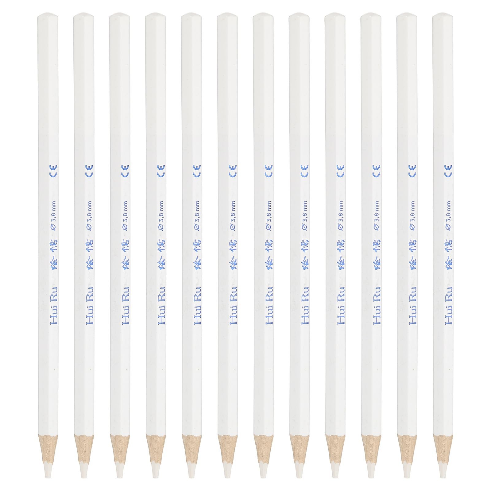 PATIKIL White Colored Pencils Set,12 Pcs Oil 1 Count (Pack of 12),