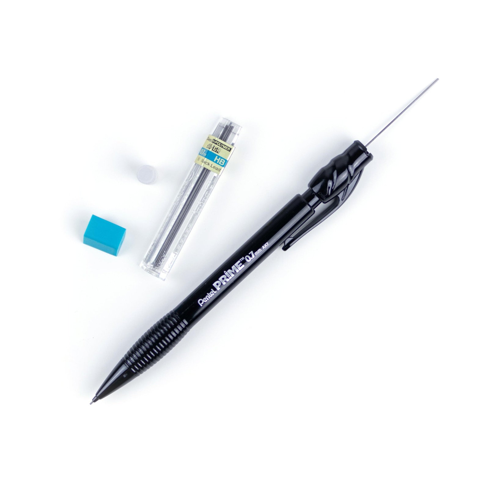 Pentel Prime Mechanical Pencil 0.7mm, Black 12 Count (Pack of 1),