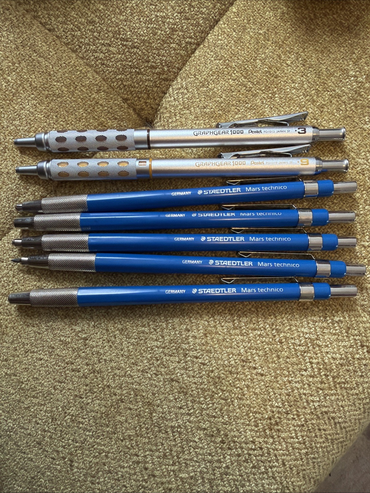 7 Mechanical Drafting Pencils Staedtler Technico 780 Pentel Graphgear 1000
