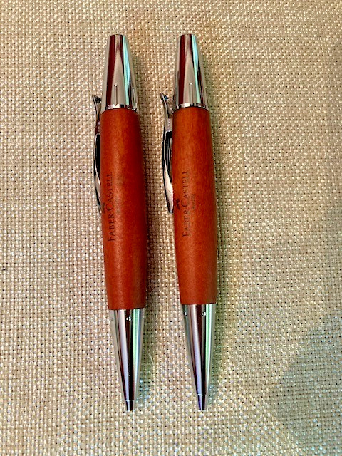 Faber Castell Pencil & Pen SET Emotion Chrome Pear Wood Brown New (w/flaw)