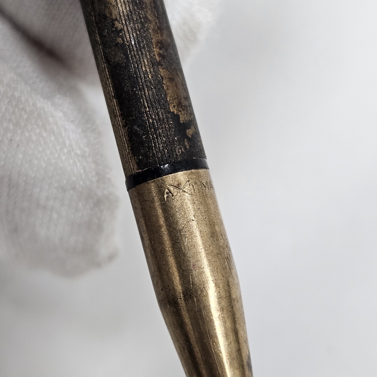 Vintage AXT Gold Tone Mechanical Lead Mini Pencil Art Deco Made In USA