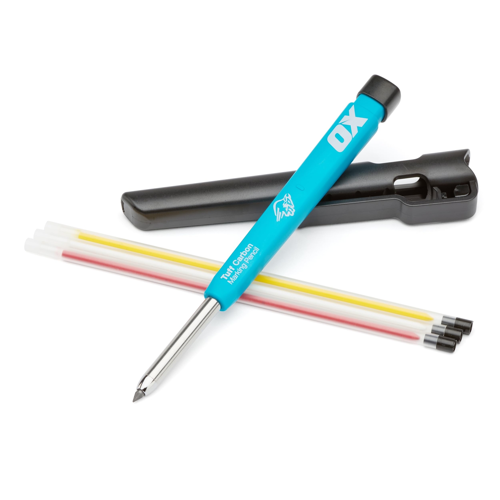 OX Tuff Carbon Marking Pencil Set 4 Piece with Built-in Sharpener 2.8mm Lead