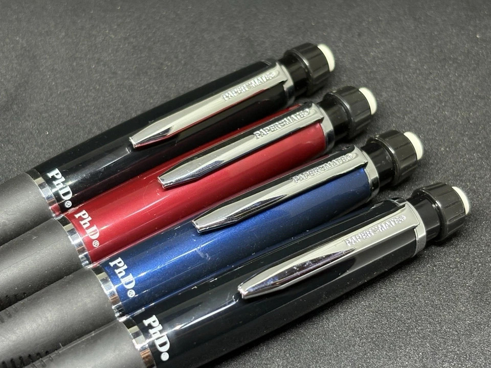 Vintage PaperMate Phd Black Blue Red Mechanical Pencil – LOT OF 4 Made in Japan