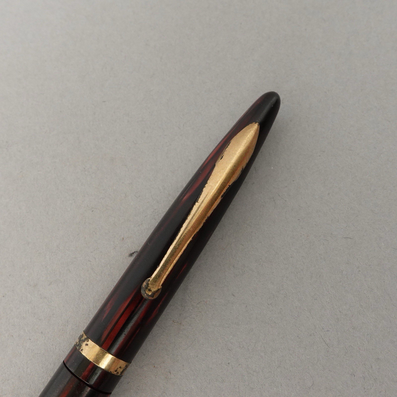 Vtg Sheaffer Balance 400 Mechanical Twist Pencil Carmine Red Striated 1930s