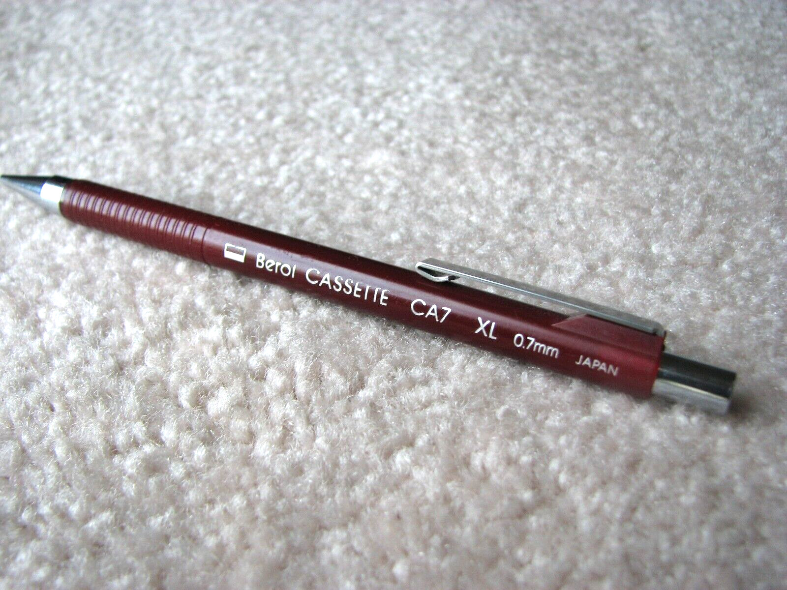 Vintage Berol Cassette CA7 XL 0.7mm Mechanical Pencil Maroon Japan Great