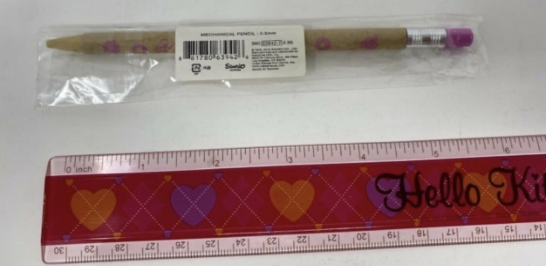 New Sanrio Hello Kitty Mechanical Pencil Rare Pink 2010