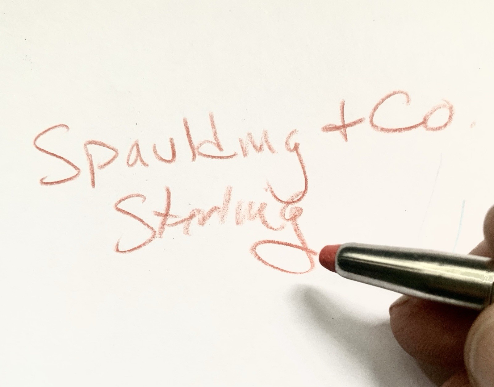 Spaulding & Co Sterling Silver Stock-Marking Mechanical Pencil Thick Lead Crayon