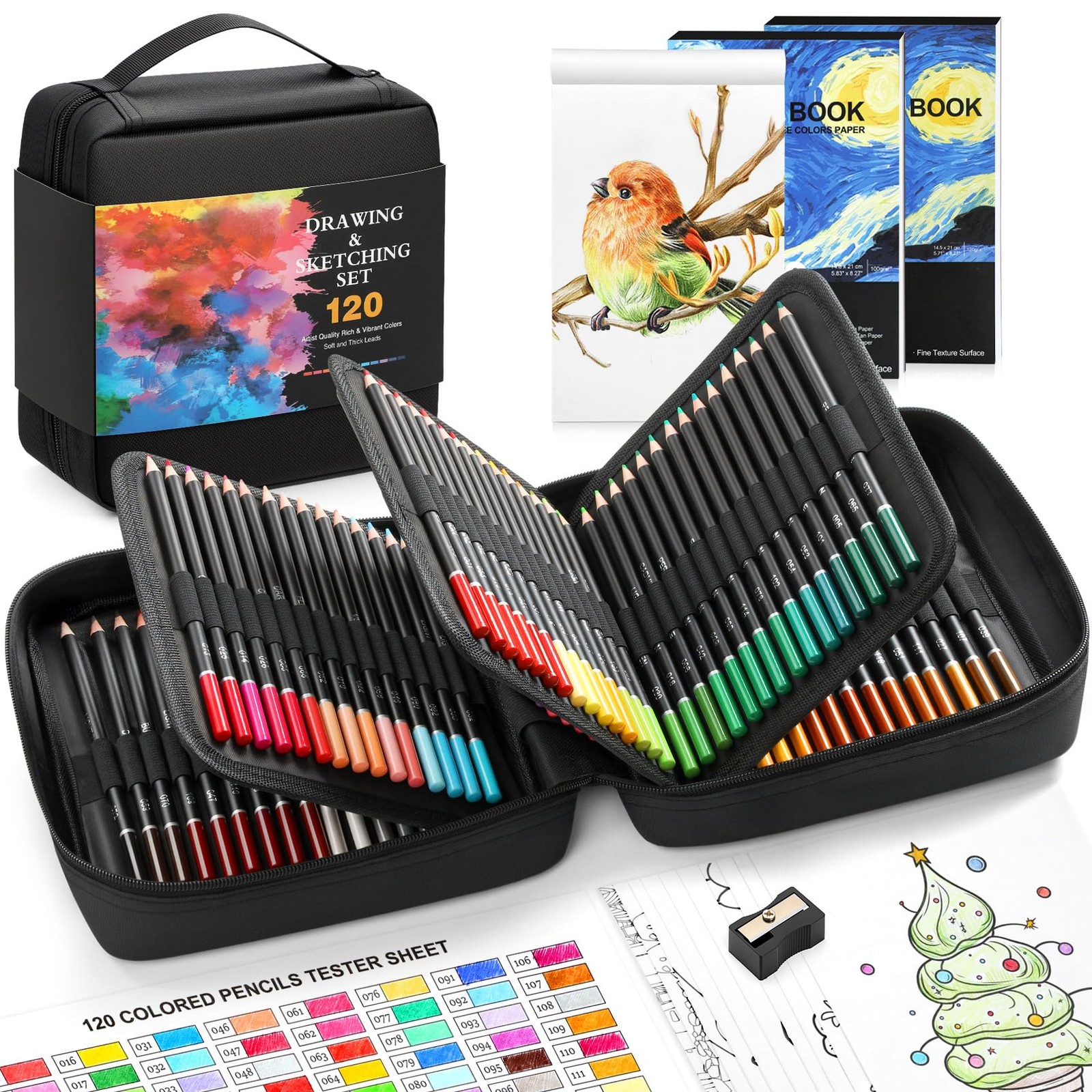 COOL BANK 120 Pack Colored Pencils for 1 Count (Pack of 120), Multicolor