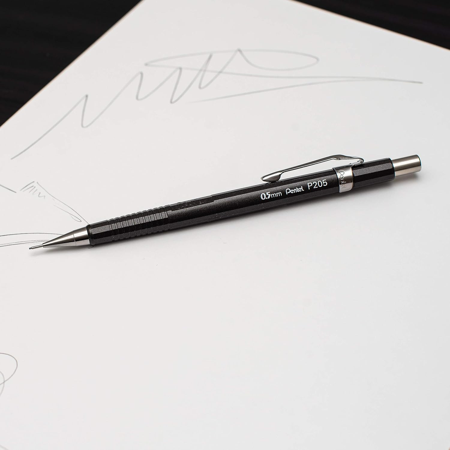 Pentel Sharp Mechanical Pencil, 0.7mm Metallic Barrels, Refill Eraser, Barrel co