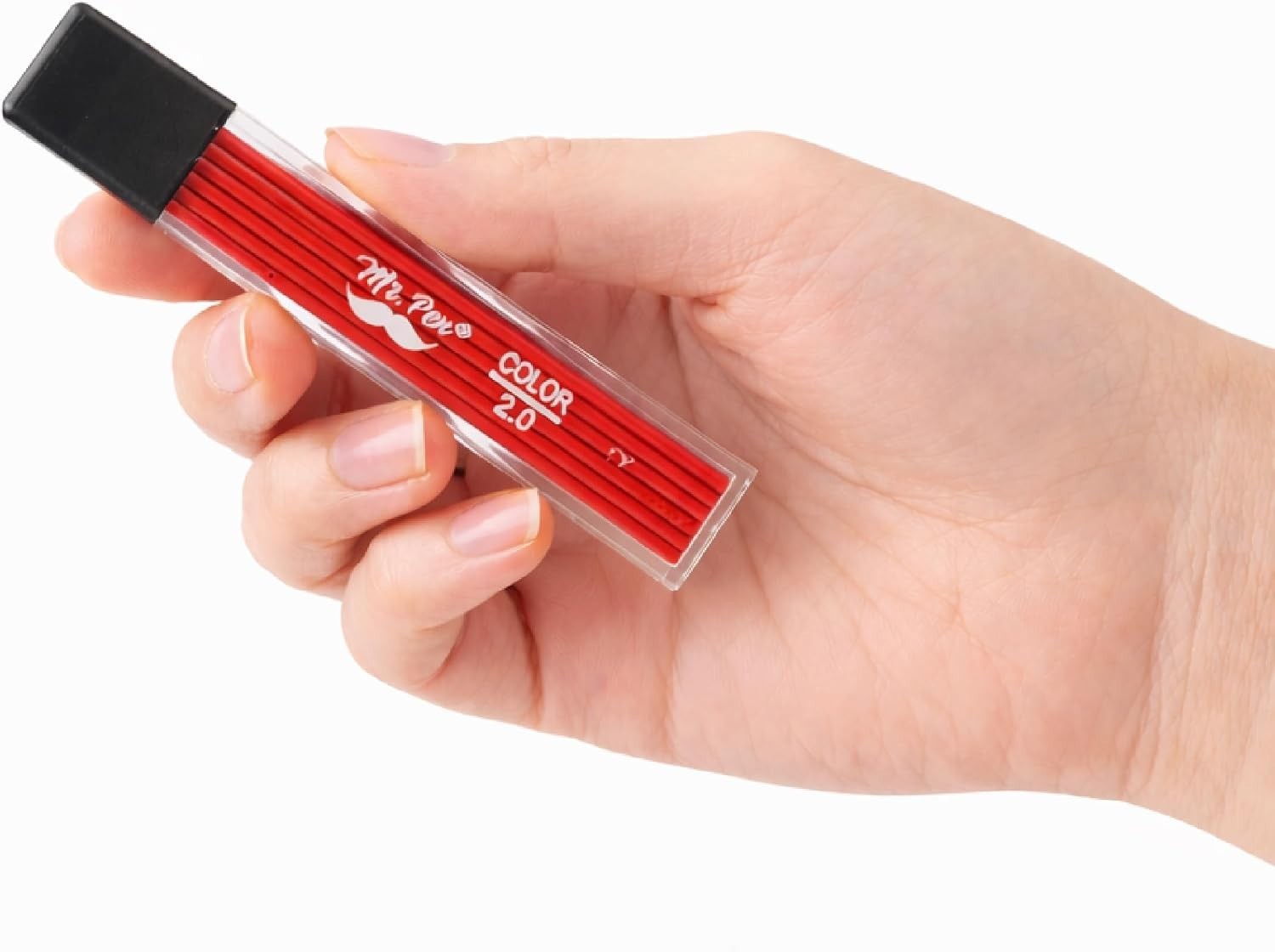 – 2.0 Mm Lead Refills, 48 Pack , Cherry Red | 90 Mm Length, Bold 2 Mm Mechanical