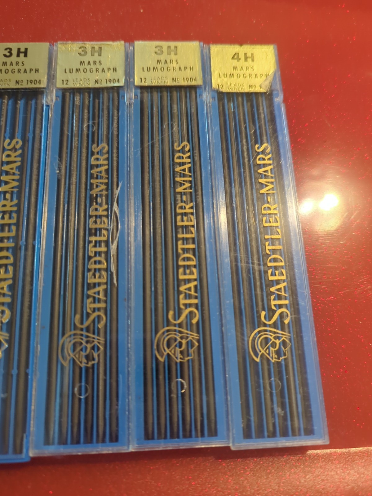 Staedtler Mars Mechanical Pencil Lead Refill Lot 4H 3H 2H F H Leads Germany 3341