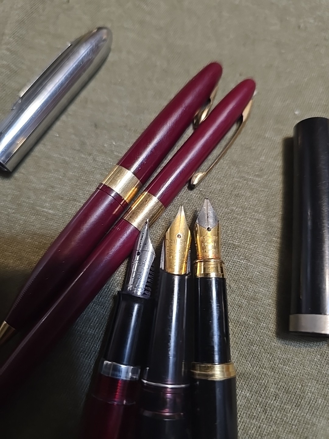 Vintage Lot Of 5 Mechanical Pencils Fountain Pens Schaffer Osmiroid Germany