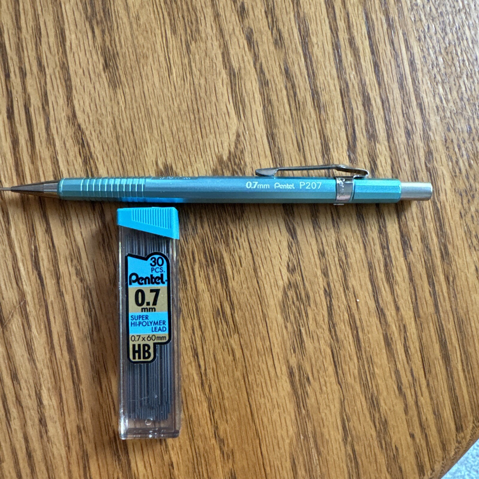 Pentel P207 0.7mm Pencil-LIGHT BLUE WORKS SOME LEAD