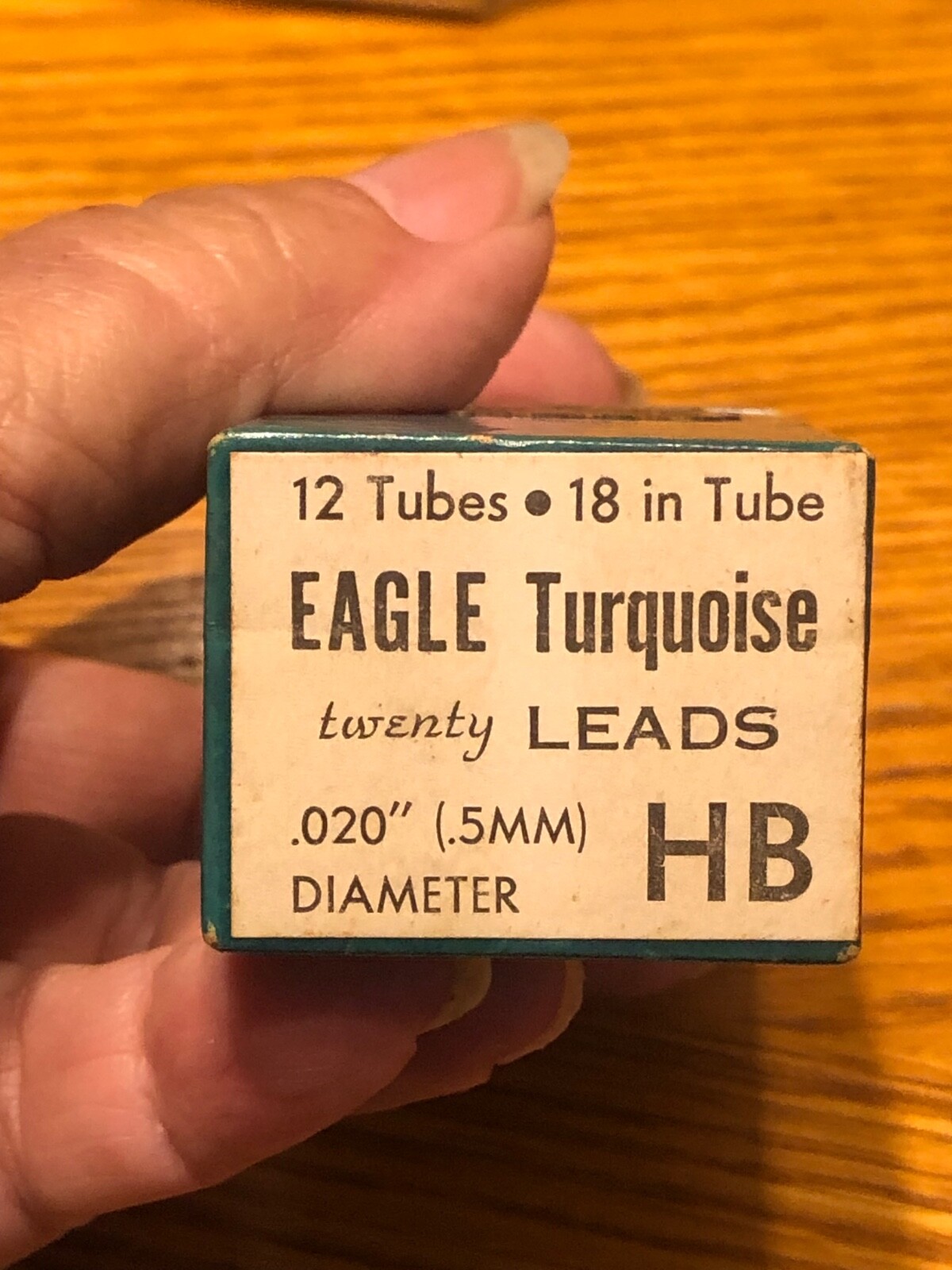 Vintage Eagle Turquoise “twenty” HB Pencil Leads from Dad’s Estate.
