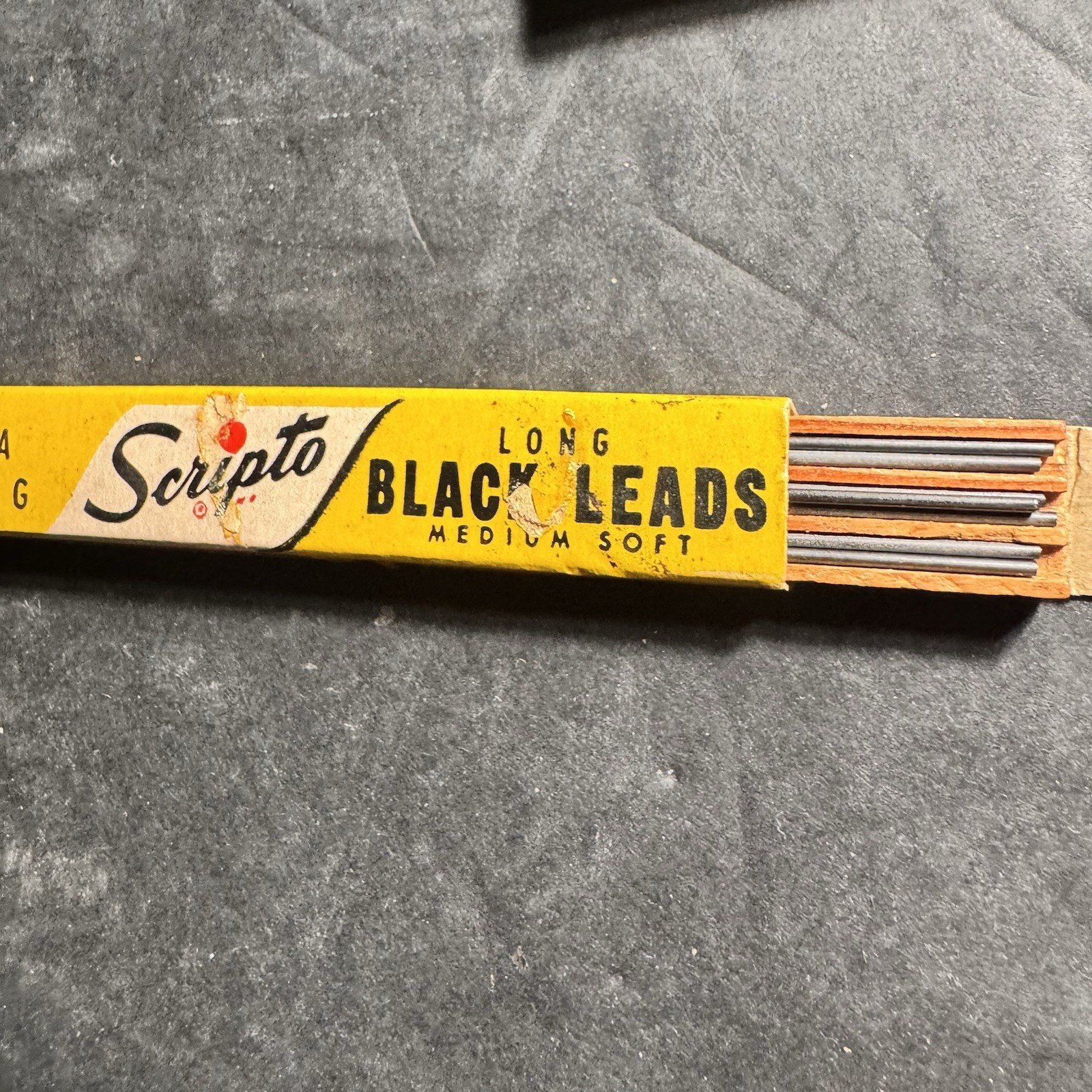 Vintage Scripto Pencil Leads & Erasers Art Deco Drafting 1940s 3pc Mix Lot