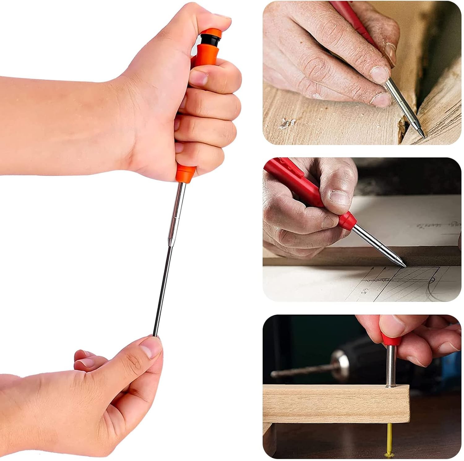 36 Pcs 2.8mm Pencil Lead Refills for Carpenter 1 Count (Pack of 36), Black
