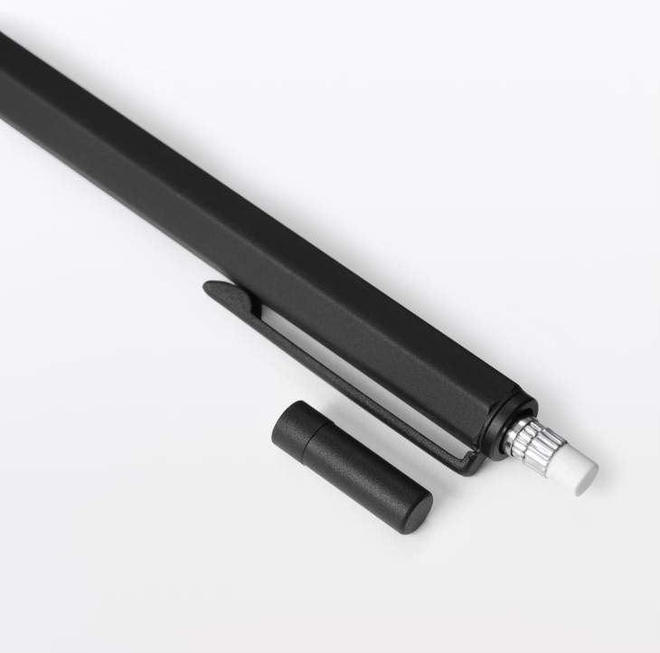 MUJI Aluminum Hexagonal Mechanical Pencil 0.5mm Black Japanese Stationery New