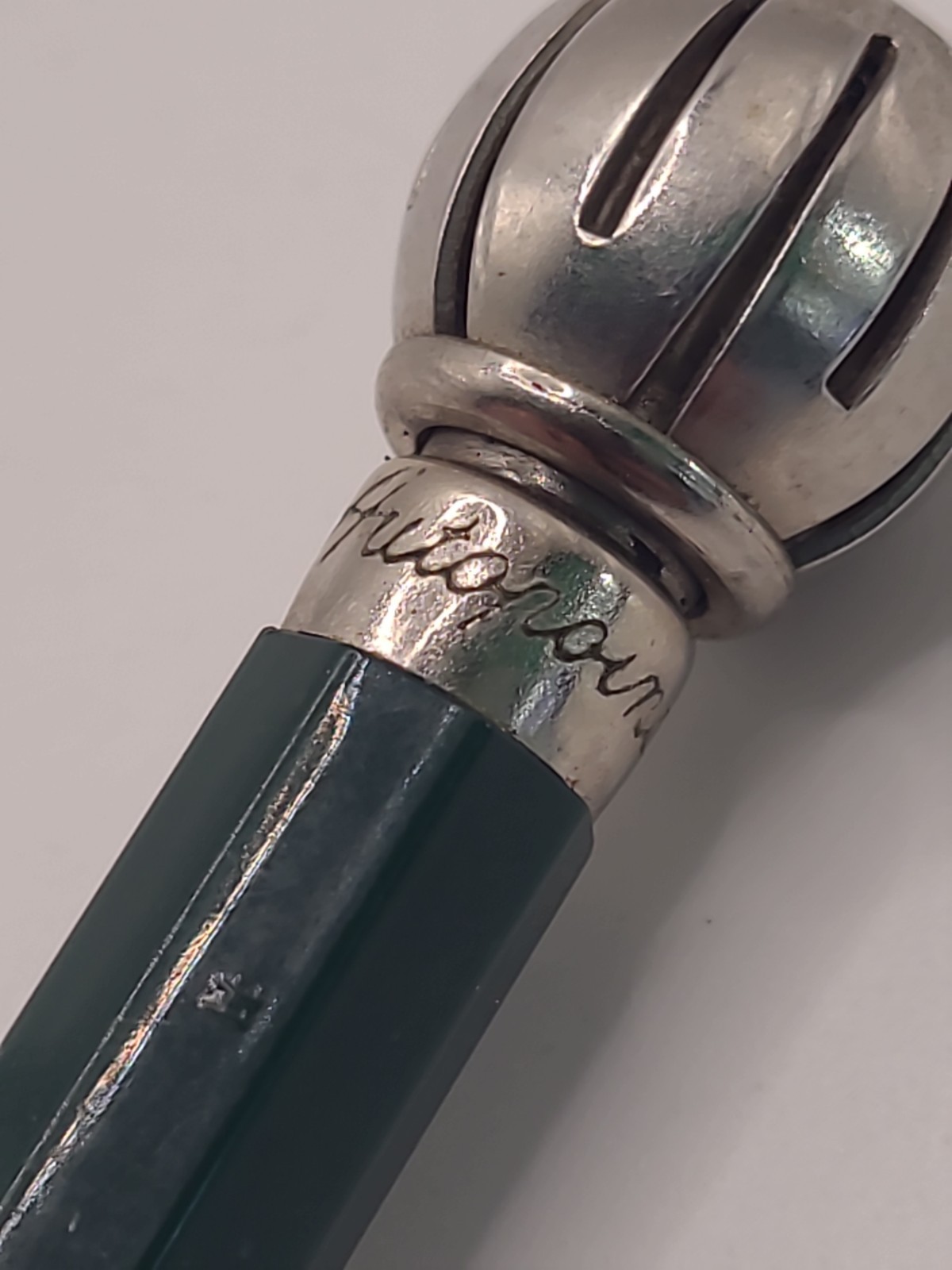 Autopoint 1940s 50s Rotary phone dialer Topper Mechanical Pencil Green Antique