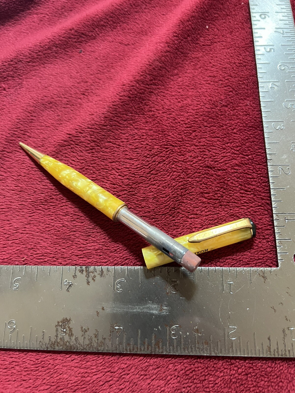 Vintage Cracked Ice Mechanical Pencil, Dixon (IA) Co-op Elevator. Phone 37!