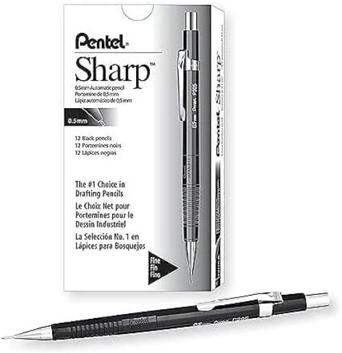 Sharp 0.5mm Mechanical Pencil with Ergonomic Grip – Ideal for Drafting & Writing