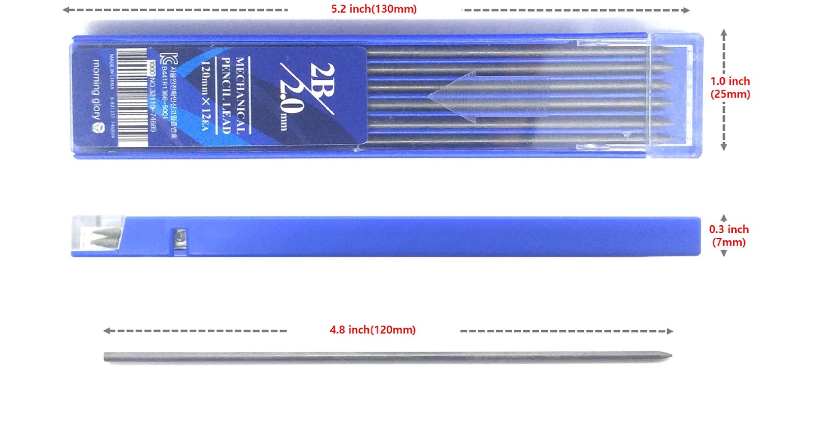 2mm Lead Refills Black 2B 36 PCS Compass Carpentry Mechanical Pencil 3 Pack