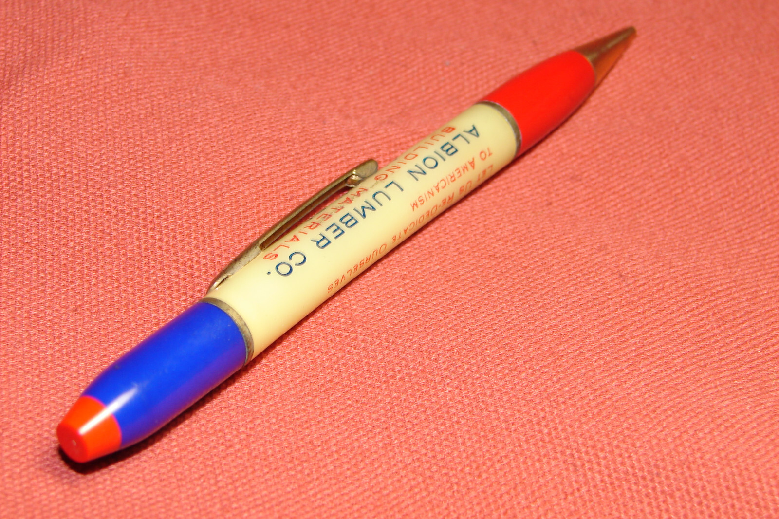 I Pledge Allegiance to the Flag of The United States 1940’s Advertise Pencil