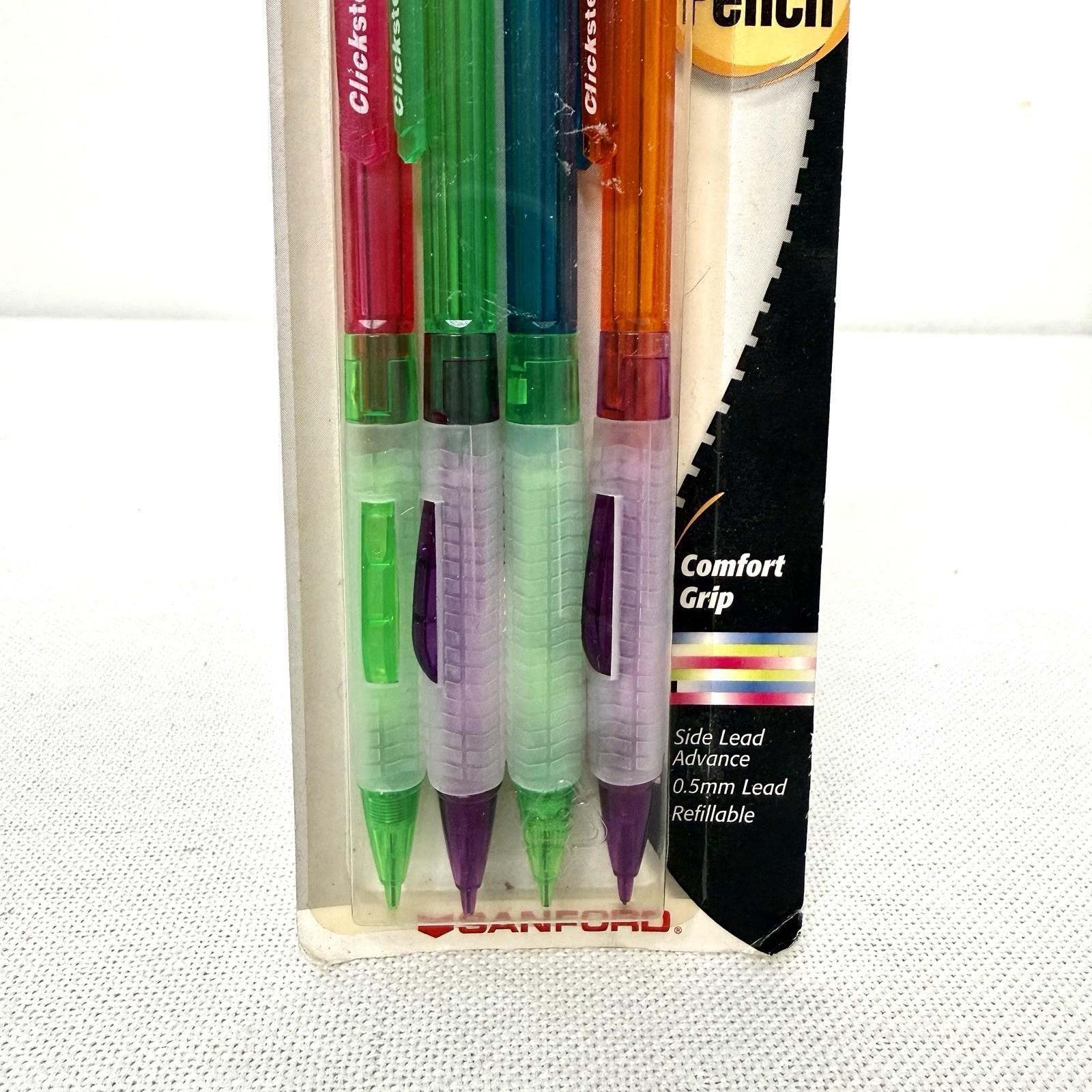 Sanford Clickster Grip Mechanical Pencil 0.5mm Colors 4 Pack New 66548