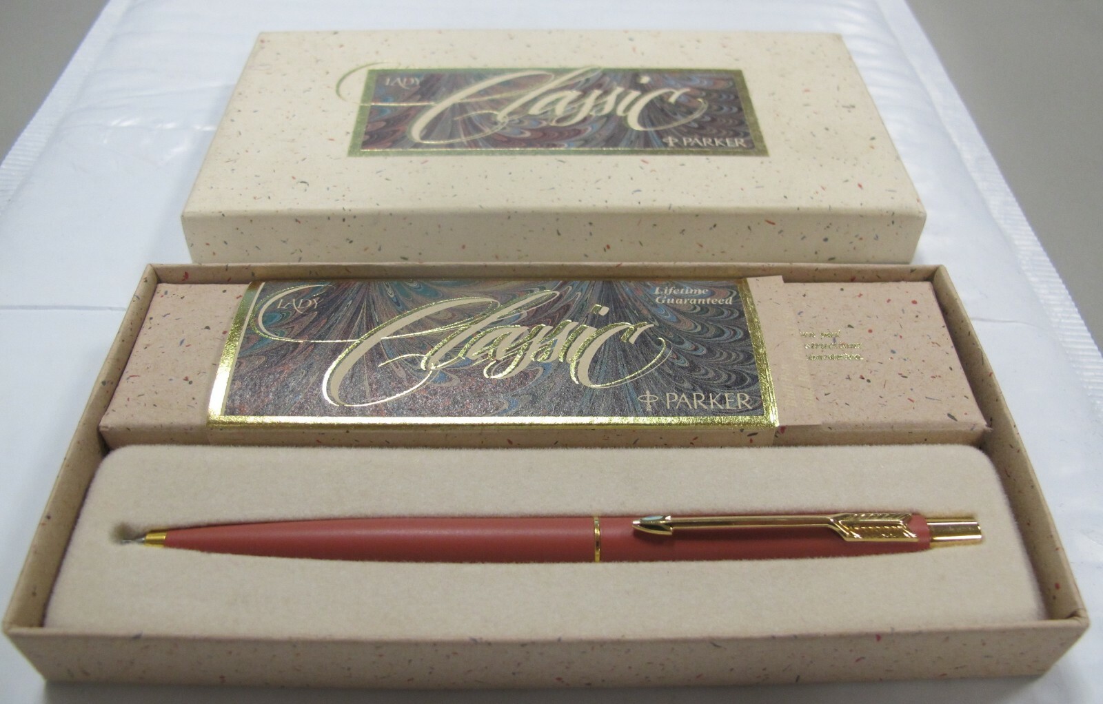 Parker Lady Classic Pencil Coral & Gold 0.5mm New In Box