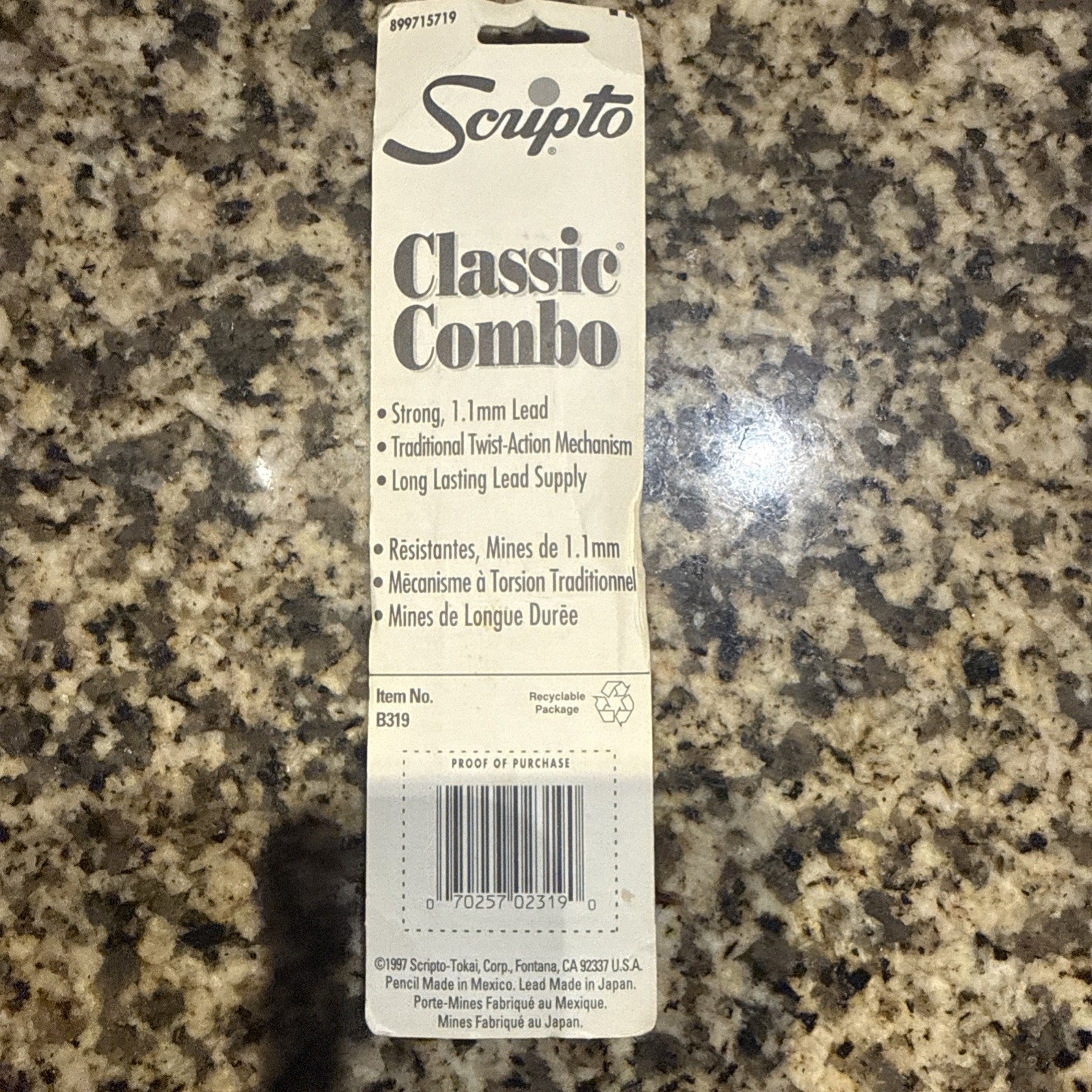 SCRIPTO Classic Combo Mechanical Twist Pencil 1.1 Mm w/ Lead NEW VINTAGE 1997