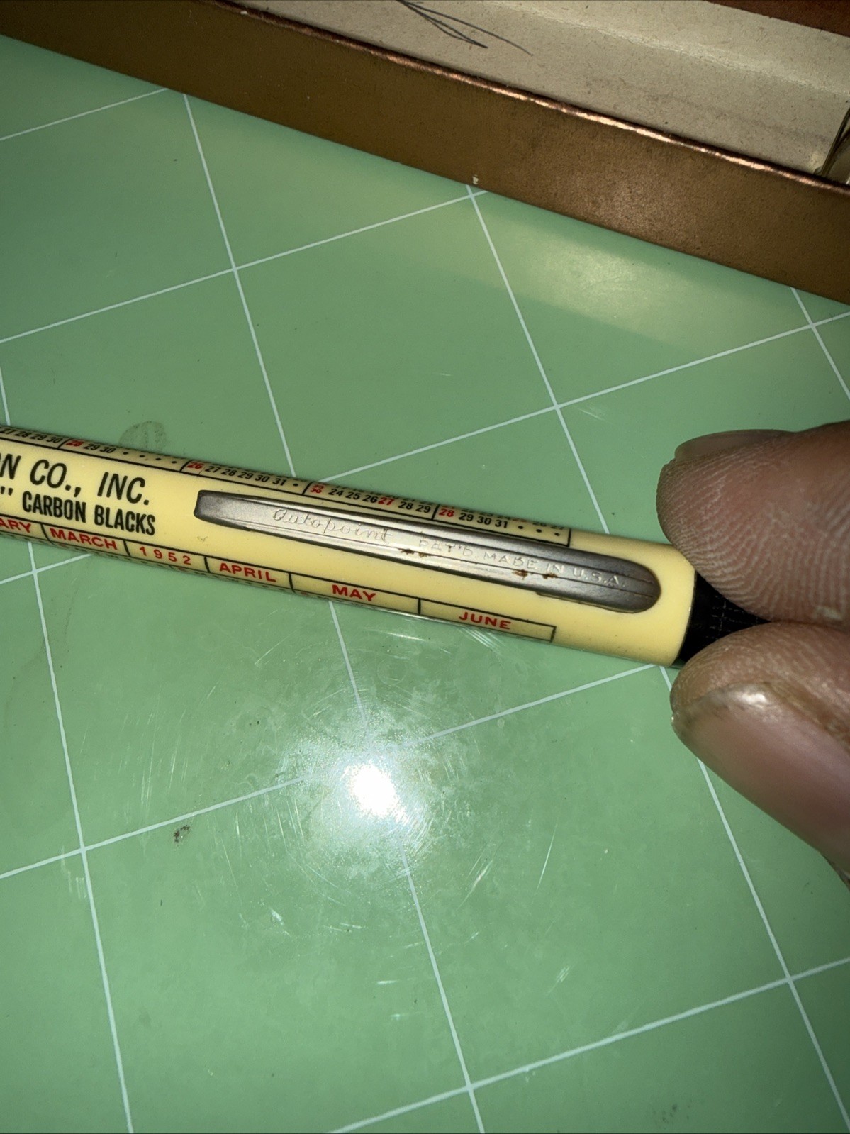 Vintage Autopoint Mechanical Pencil W/ Lead & Box United Carbon Co.