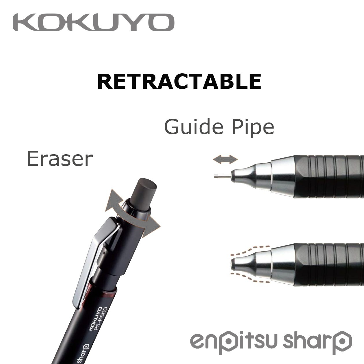 KOKUYO ENPITSU SHARP Type Mx 0.7/0.9/1.3mm Mechanical Pencil from Japan