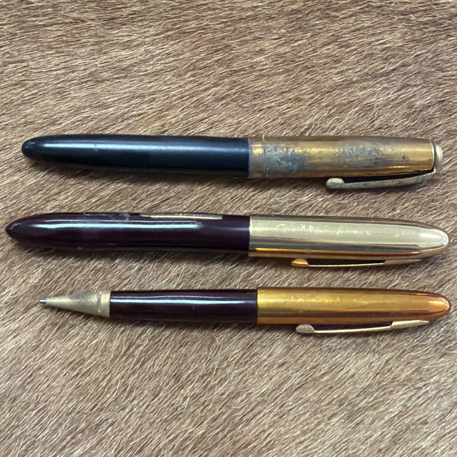 Vintage Linden Mechanical Pencil and fountain pen. Bakelite handles USA MADE