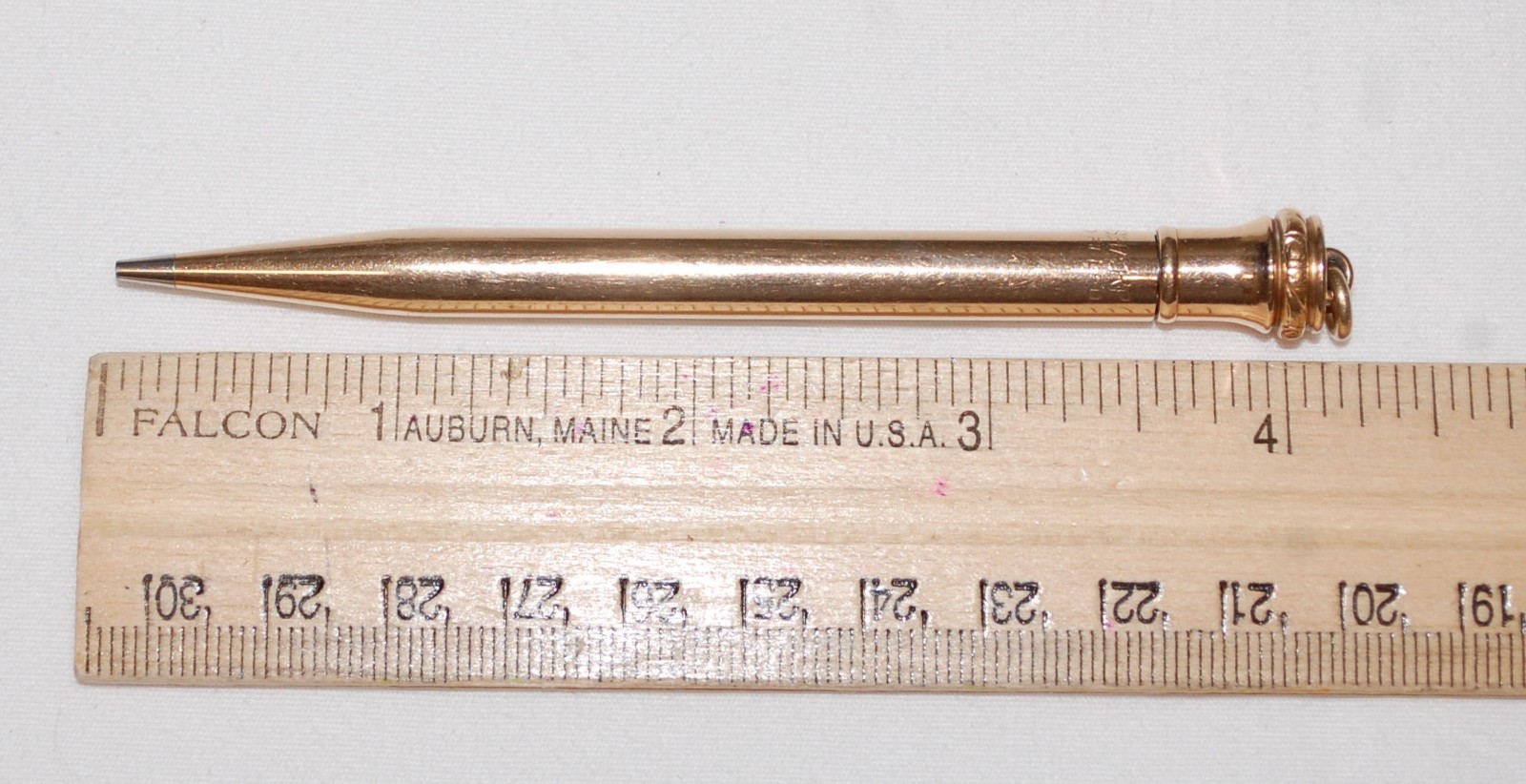 WAHL EVERSHARP Gold Filled Pencil Smooth Sides Engraved Needs Lead Preowned