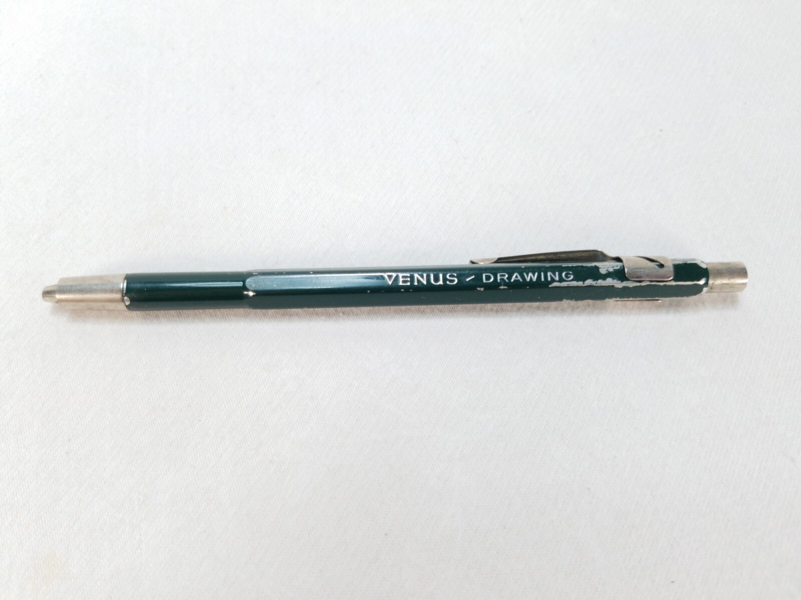 Vintage Venus Drafting Drawing Pencil with Micropoint Clip Green Body