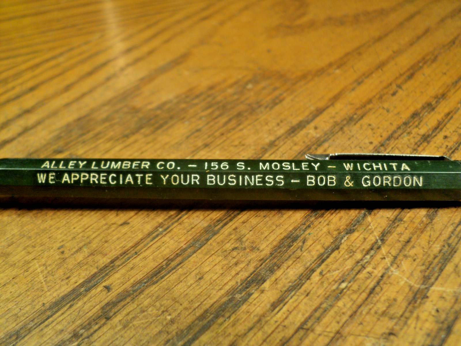 Vintage Autopoint Mechanical Pencil Advertising Alley Lumber Co Wichita B