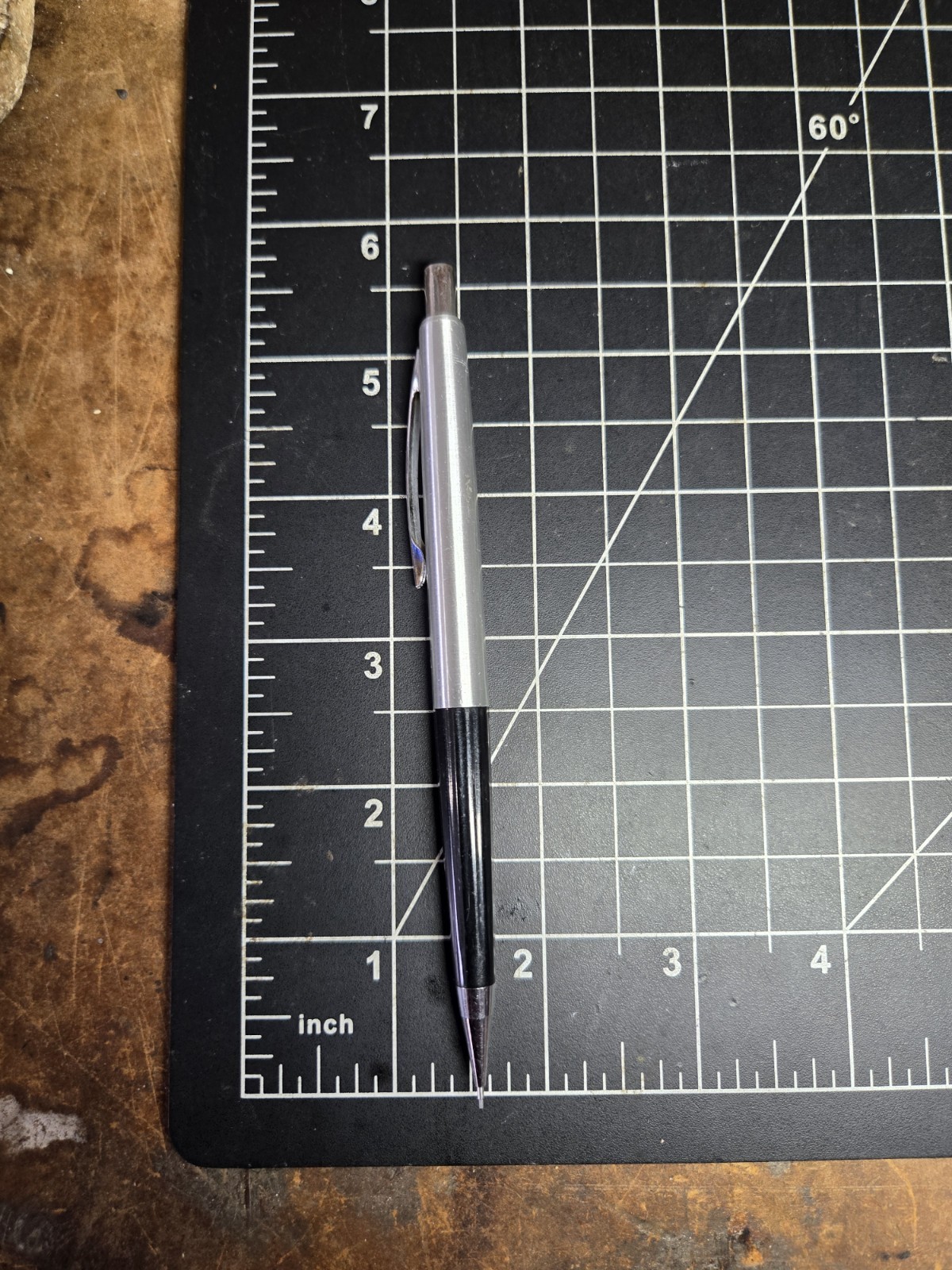 vtg pentel 7 black silver mechanical pencial japan