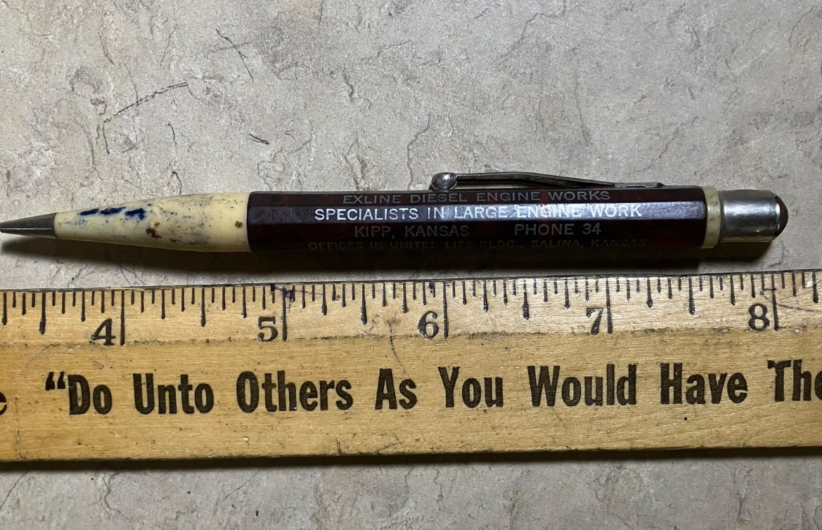 From estate-Mechanical pencil-Exline Diesel Engine Works-Kipp, Kansas