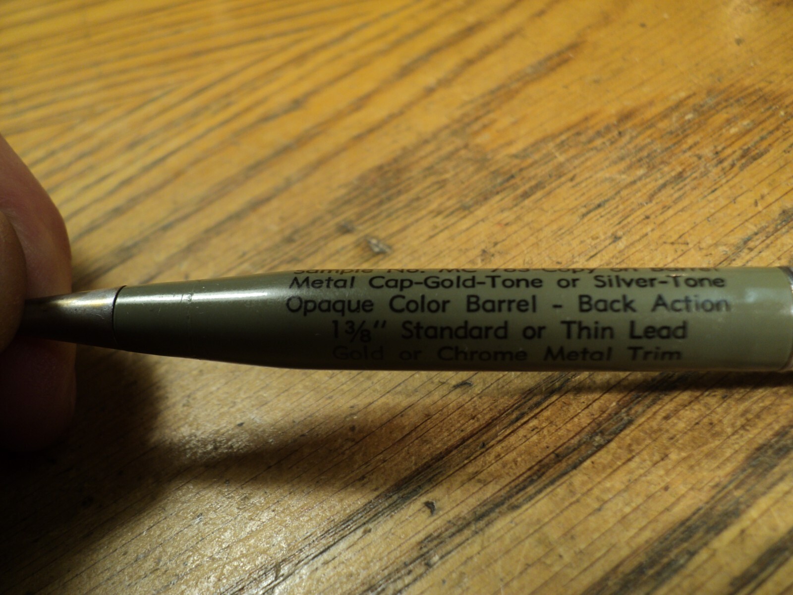 Vintage Vernon Mechanical Pencil Greyhound Lines 5-1/8″ Long Sample No. MC 763