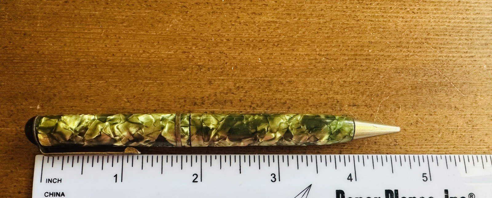 Beautiful Old Vintage Green Celluloid Mechanical Twist Pencil 1.1mm – 0.046”