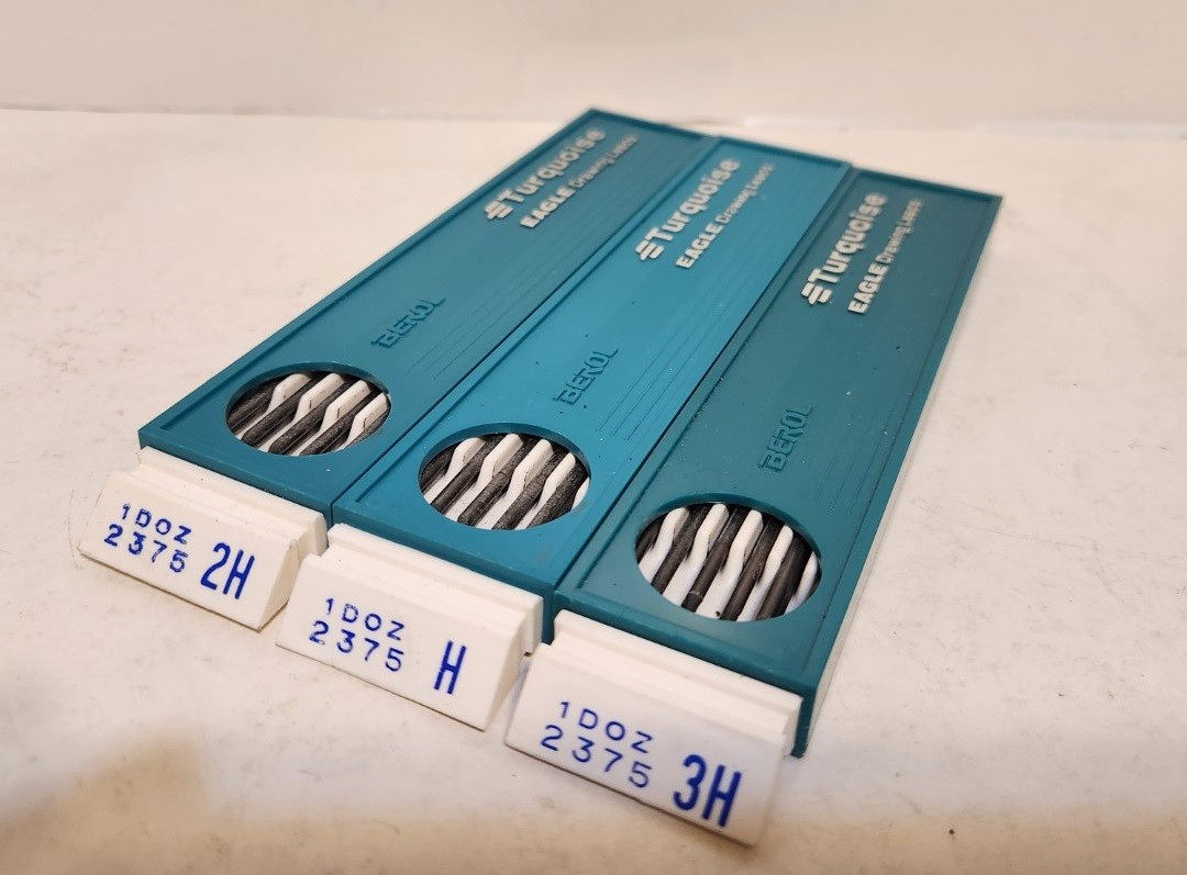 3 Boxes Berol Turquoise Eagle Drawing Leads H 2H 35H 29 Total Lead Refills 2375