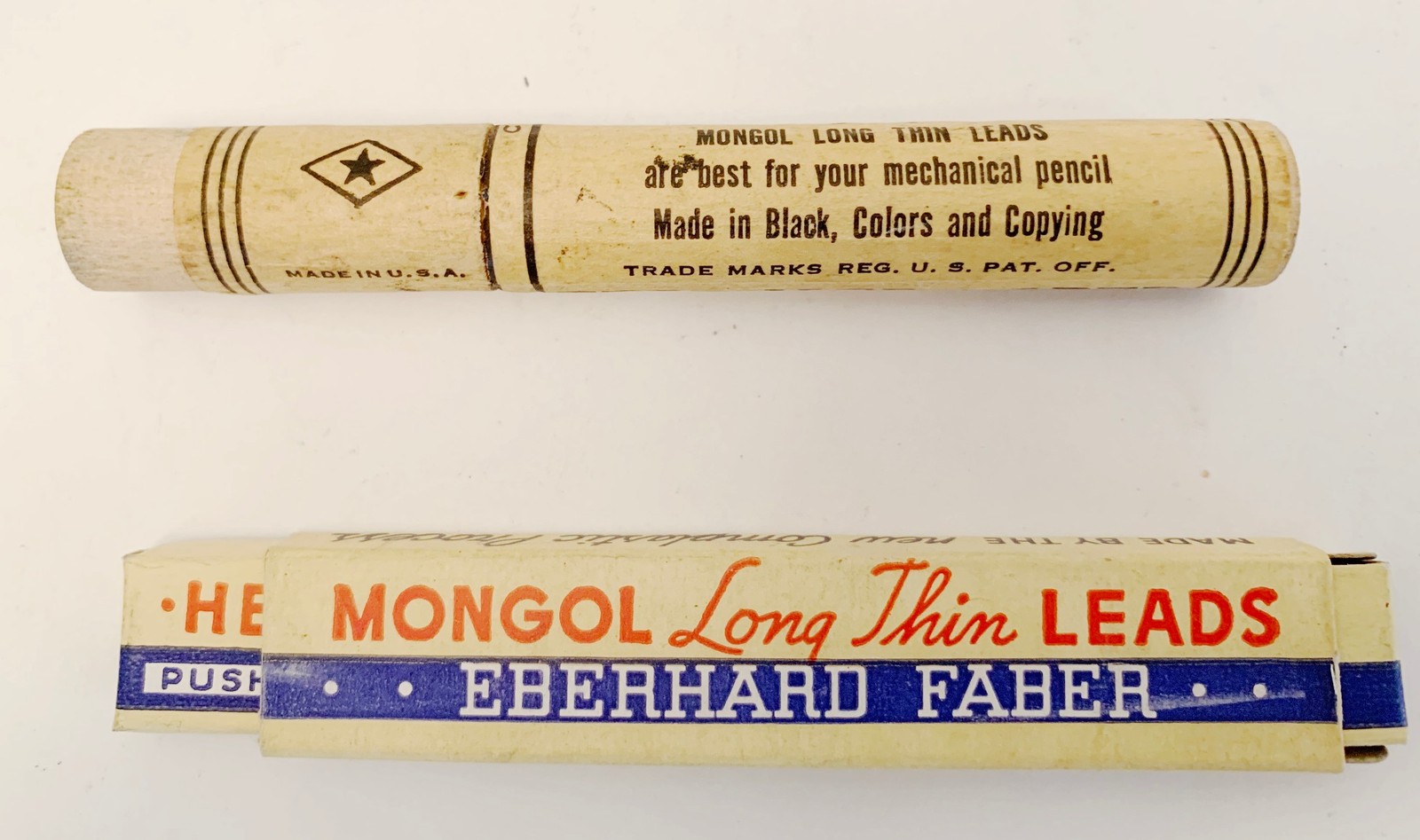 Vintage Eberhard Faber Mongol Long Thin Lead No. 4015 and Refill Erasers no 2236