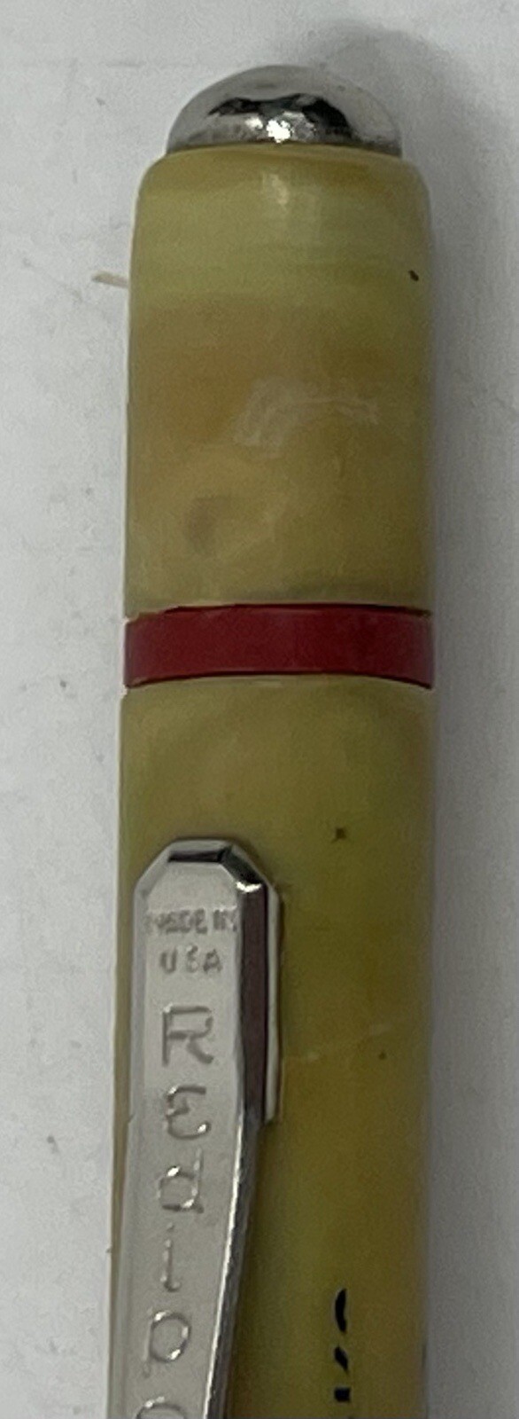 Redi Point Pencil Tan Mother of Pearl Marbled Look Advertisement Vintage