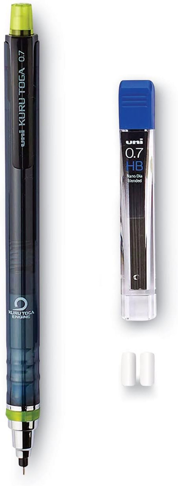 Uniball Kuru Toga Mechanical Pencil Starter Kit, 0.7Mm HB#2, 1 Pack